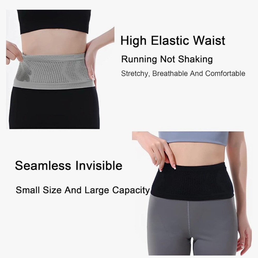 Running Belt, Concealed Waist Bag, Knit Breathable fabric, Fanny‎ pack - Picture 7 of 9